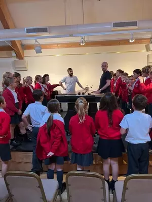 O Duo workshop with children from St Mary